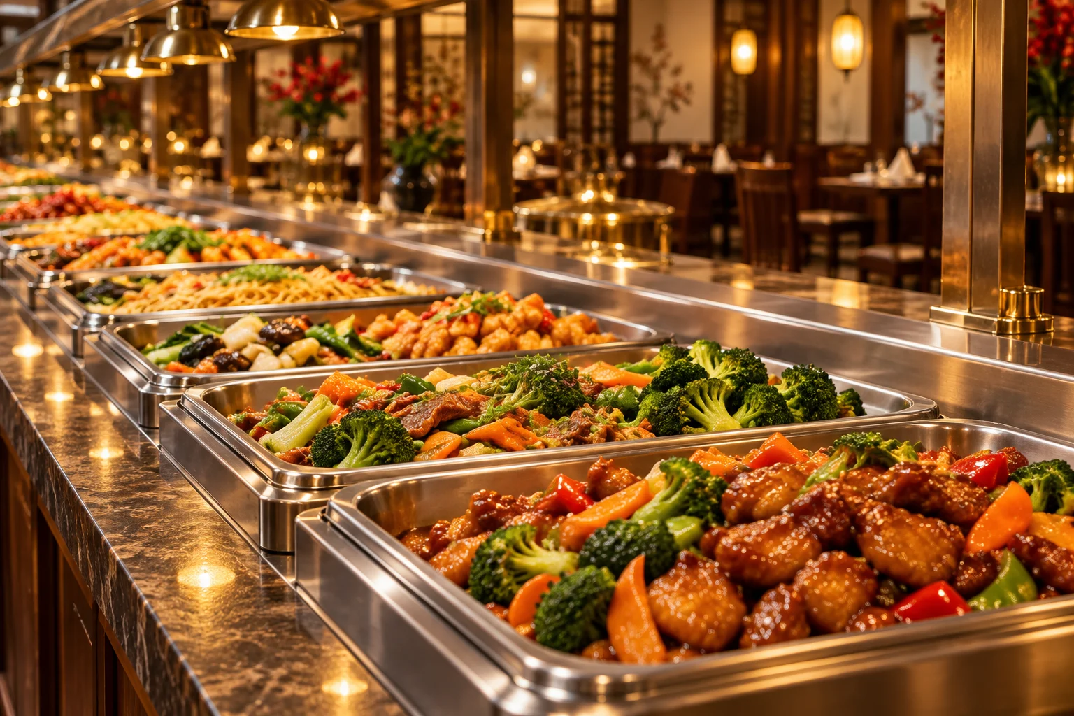 Bildillustration eines chinesischen Buffets